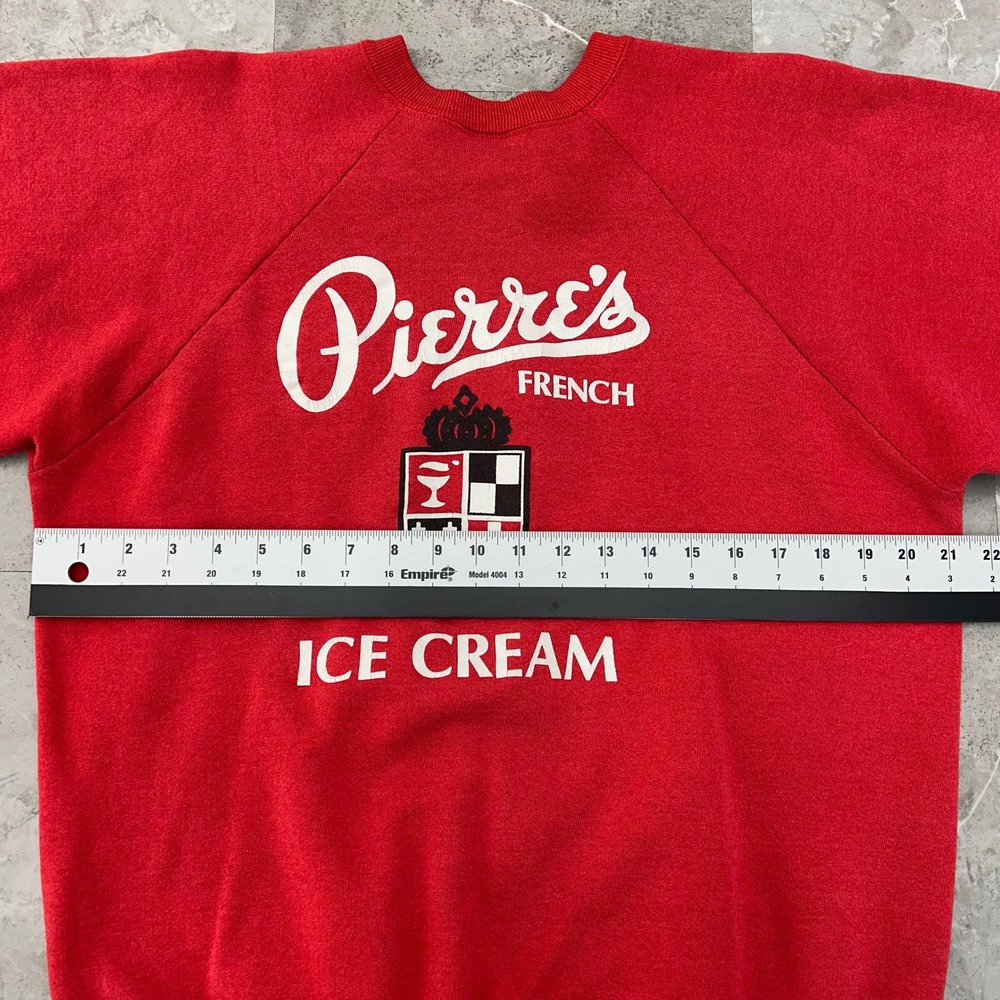 90s Vintage Pierres French Ice Cream Sweatshirt Mens XL Double Sided Crewneck - Picture 4 of 16